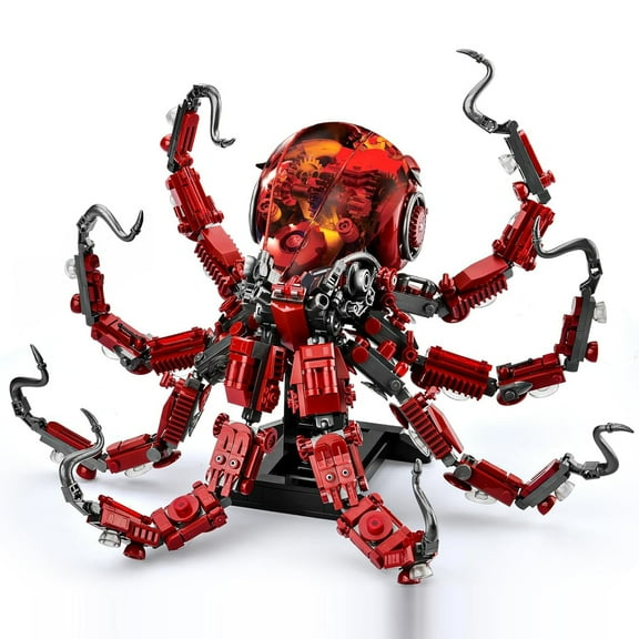 Goirzi 882Pcs Mechanical Octopus Building Blocks Set - Animals Building Blocks Toys for Kids and Adults