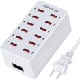 thumbnail image 1 of wonima44 USB Charger 12-Ports Charging Station for Multiple Devices USB Wall Charger Power Hub Strip Smart Plug Charging Dock Block for iPhone Xs/XR,iPad,iPod,Galaxy S9/S8,Smart Phones 60W, 1 of 1