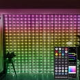 thumbnail image 2 of Guirnalda de luces LED inteligentes RGB para decoración navideña, aplicación remota, USB, cortina, lámpara de hadas de 3 m, para bodas, vacaciones, dormitorio y exteriores, 2 of 5