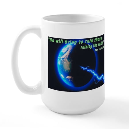 CafePress - Earth Bring To Ruin Large Mug - 15 oz Ceramic Large White Novelty Mug