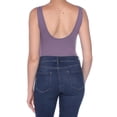 thumbnail image 2 of FREE PEOPLE $48 Womens New 1417 Purple Scoop Neck Body Suit Intimates Top M B+B, 2 of 2