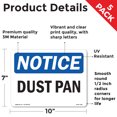 thumbnail image 2 of Dust Pan OSHA Notice Vinyl Decal Label 10 Inch x 7 Inch - 5 Pack, 2 of 6