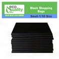 thumbnail image 4 of EcoQuality Plastic Black T-Shirt Bags 3000ct, 1/10 Shopping Bags, Grocery Bags, Poly Bags, Multi-Use, Small Size, Reusable Carry Out Bags (8x4x16 in.) (13 Micron), 4 of 7