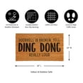 thumbnail image 3 of Evergreen Doorbell Broken Yell "Ding-Dong Really Loud Indoor Outdoor Doormat 1'4"x2'4" Brown, 3 of 4
