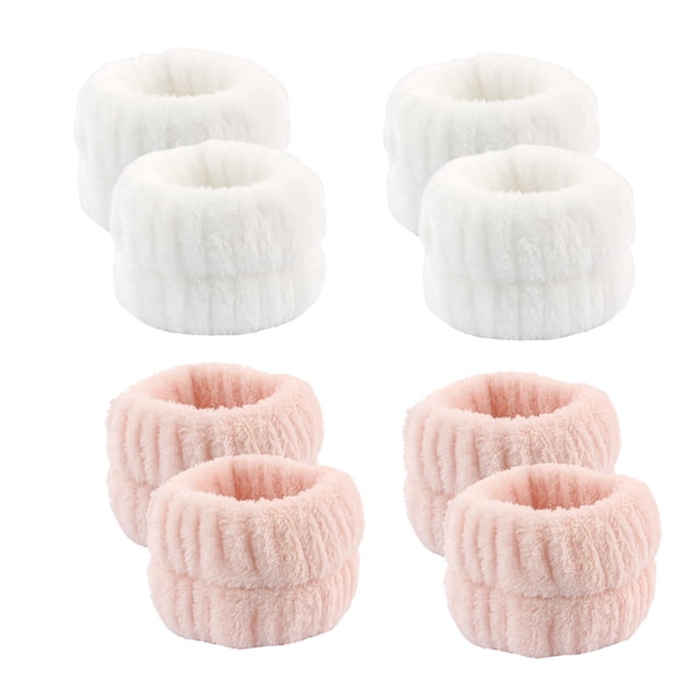 Se utilizan 4 pares de cinturones de lavado de hidroterapia de muñeca para lavarse la cara, cinturón deportivo absorbente de muñeca para mujer