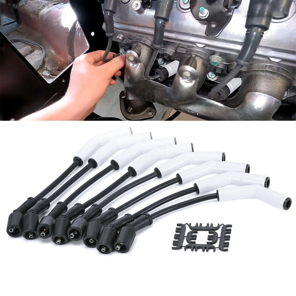 Ceramic Boot Spark Plug Wires Set 9070C For GM Chevy 4.8L 5.3L 6.0L LS3 LS7 LT✅️