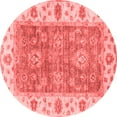 thumbnail image 1 of Ahgly Company Indoor Round Oriental Red Traditional Area Rugs, 6' Round, 1 of 4
