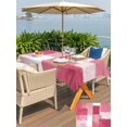 thumbnail image 4 of Outdoor Tablecloth with Umbrella Hole and Zipper, Pink Geometric Rectangle Table Cloth 60x102 Inch Waterproof Tablecloth, Watercolor Ombre Modern Abstract Art Picnic Table Cover for Patio Camping, 4 of 7