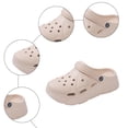 thumbnail image 4 of Rokment Platform Chunky Clogs Garden Shoes for Women with Back Straps Beach Summer Casual Wide Width Closed Toe Arch Support Non Slip Gardening Work Barefoot Water Sandals Khaki Size 6.5, 4 of 6