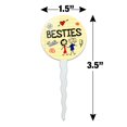 thumbnail image 6 of Besties Best Friends Cupcake Picks Toppers Decoration Set of 6, 6 of 6