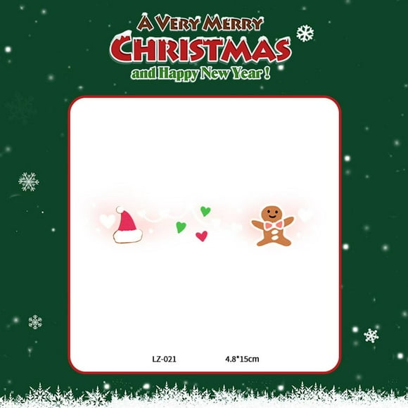LZ-023 ,Christmas children's cute cartoon face high-end stickers new waterproof makeup face stickers Christmas tree gingerbread man