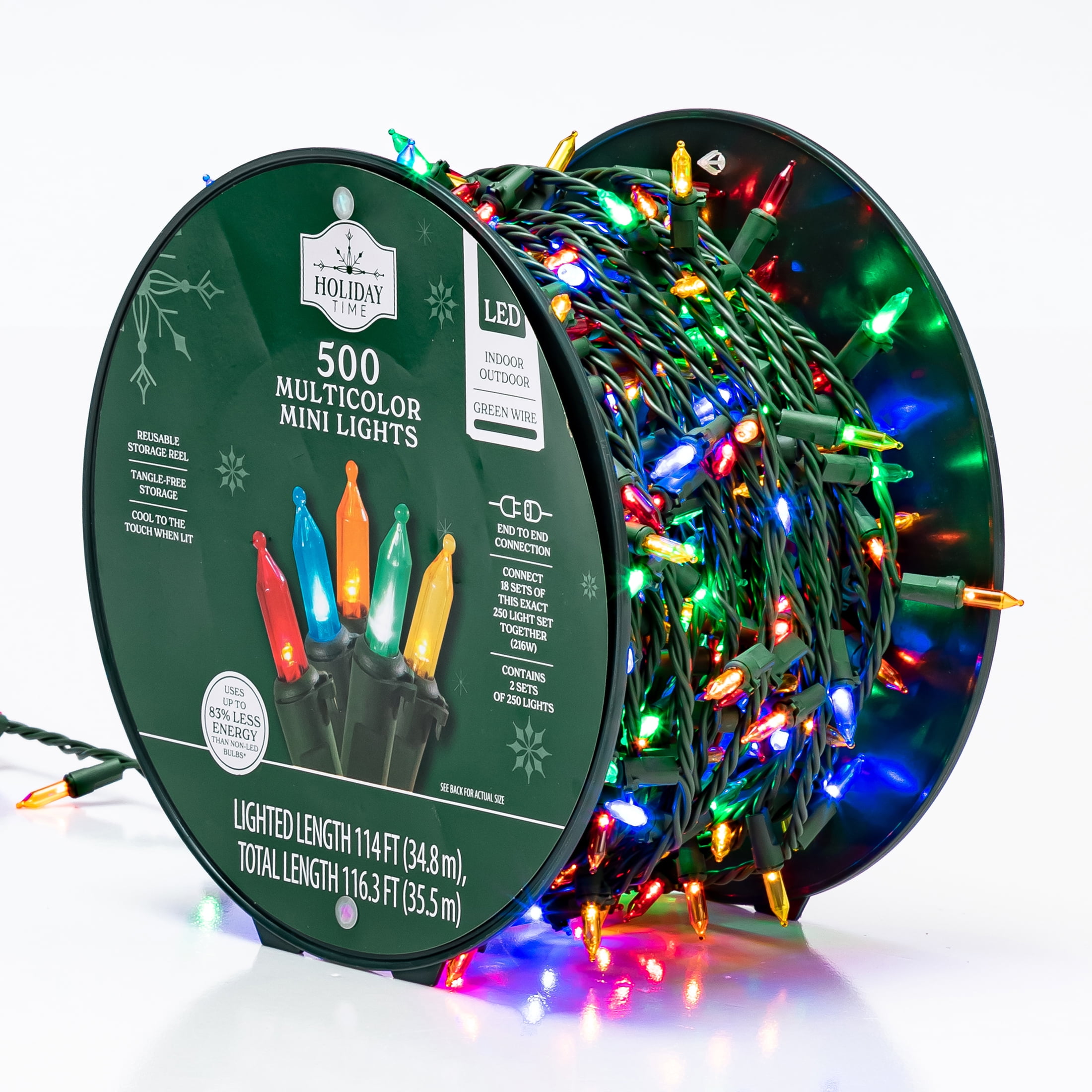 Indoor/Outdoor 500-Count LED Mini Christmas String Lights