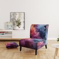 thumbnail image 2 of Designart "Nuance d'Une Nébuleuse Colorée" Chaise d'Appoint Rembourrée Multicolore - Chaise d'Astronomie et d'Espace pour Salon, 2 of 7