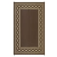 thumbnail image 3 of GlowSol 9'x18' Outdoor Rug Modern Bordered Plastic Straw Rug Waterproof Reversible Mat Outdoor Foldable Rug for Camping Patio Picnic, Brown Coffee, 3 of 7