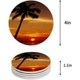 thumbnail image 1 of POGLIP Tropical Ocean Sunset Scenery Set of 4 Round Coaster for Drinks, Absorbent Ceramic Stone Coasters Cup Mat with Cork Base for Home Kitchen Room Coffee Table Bar Decor, 1 of 5