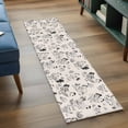 thumbnail image 4 of Beige Farm Chicken Runner Rugs 2x6 ft Country Farmhouse Black White Rooster Chick Eggs Washable Hallway Rugs Non-Slip Floor Mats Absorbent Carpet Bedside Runners for Bedroom Kitchen Bathroom Laundry, 4 of 9