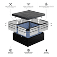 thumbnail image 5 of Wave Garda 4-Person Square Eco-Foam Hot Tub | 70-Jet Massage & Wi-Fi Eco Heater | Charcoal Black, 5 of 7