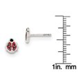 thumbnail image 4 of Versil Sterling Silver Polished and Enamelled Ladybug Post Earrings, 4 of 4