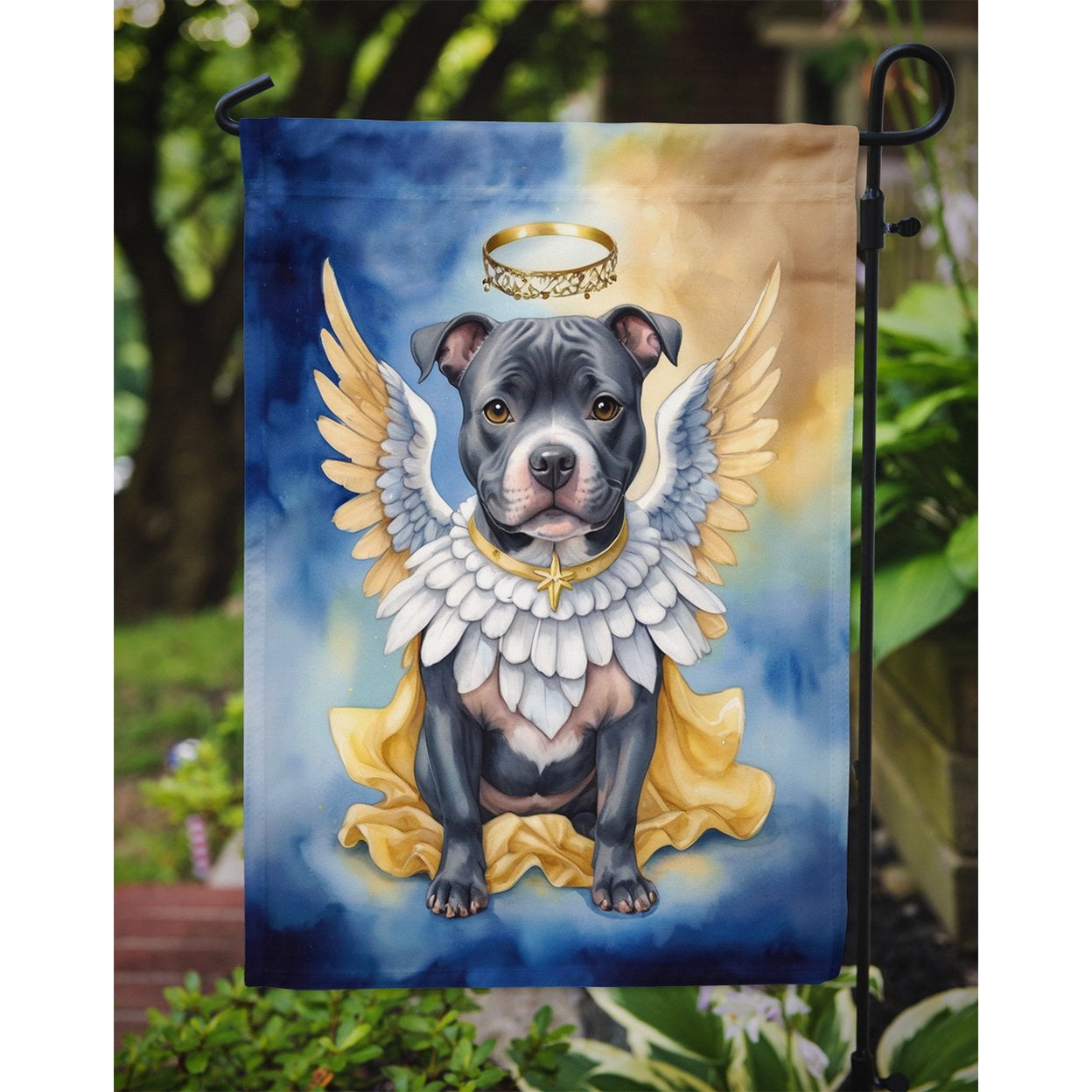Staffordshire Bull Terrier My Angel Garden Flag 11.25 in x 15.5 in