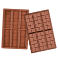 thumbnail image 1 of Moldes de silicona para chocolate, paquete de piezas, moldes rectangulares de cera para derretir, moldes de silicona para barras de caramelo de chocolate Adepaton Manualidades para Niños, 1 of 5