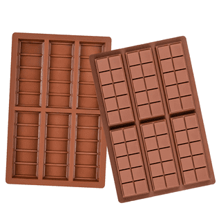  2pcs Granola Bar Mold, 6 Cavity Rectangle Chocolate Silicone  Mold for Baking Energy Bars Cereal Energy Bar, Candy Bar,  Cheesecake，Sausage, Pudding, Truffles, Ganache : Home & Kitchen