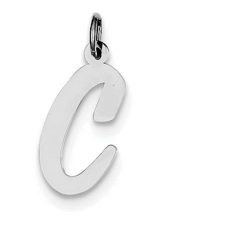 Finejewelers Sterling Silver Large Script Initial C Charm