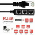 thumbnail image 3 of Cable de distribución Ethernet RJ45, adaptador de cable de extensión de red LAN Ethernet Distribuidor macho RJ45 con 3 hembras para adaptador director Ethernet Super Cat5,, 3 of 5