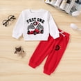 thumbnail image 3 of Younger Tree 1st Birthday Outfit Boy Winter Smile Cool Long Sleeve Sweatshirt Clothes Set Gift for 12-18 Months, 3 of 7