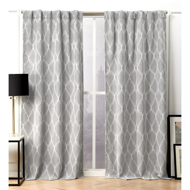 Nicole Miller Circuit Hidden Tab Top Curtain Panel Pair ...