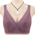 thumbnail image 2 of zuwimk Bras For Women,Women's Bra Mid Impact Zip Front Sports Bra Purple,42, 2 of 5