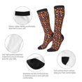thumbnail image 3 of Fotbe 70s Groovy Hippie Retro Calcetas Divertidas Estampadas para Hombre y Mujer, Calcetas de Algodón hasta la Rodilla para Caminar, Correr, Enfermería y Embarazo, 3 of 6