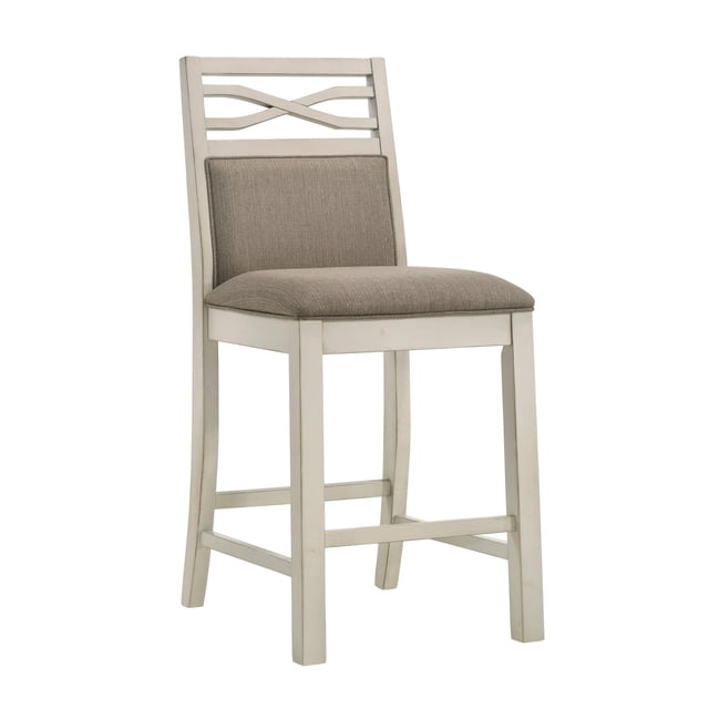 Juego de 2 sillas con altura de mostrador Benjara Marie, color beige y caqui