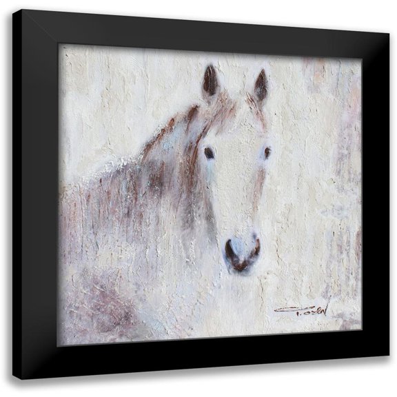 Orlov, Irena 12x12 Black Modern Framed Museum Art Print Titled - White Bay horse