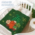 thumbnail image 5 of St. Patrick''s Day Green Plaid Lucky Shamrocks Irish Blanket - Soft Fuzzy Fleece for Couch, Sofa, Bed - Gift 50x60, 5 of 6