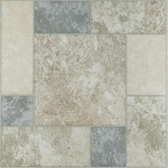 Ergode Nexus Marble Blocks 12x12 Self Adhesive Vinyl Floor Tile - 20 Tiles/20 sq. ft.