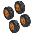 thumbnail image 4 of Uds 1/10 RC neumáticos de camión de recorrido corto caucho plástico 113mm de diámetro accesorios RC para ARRMA naranja, 4 of 12