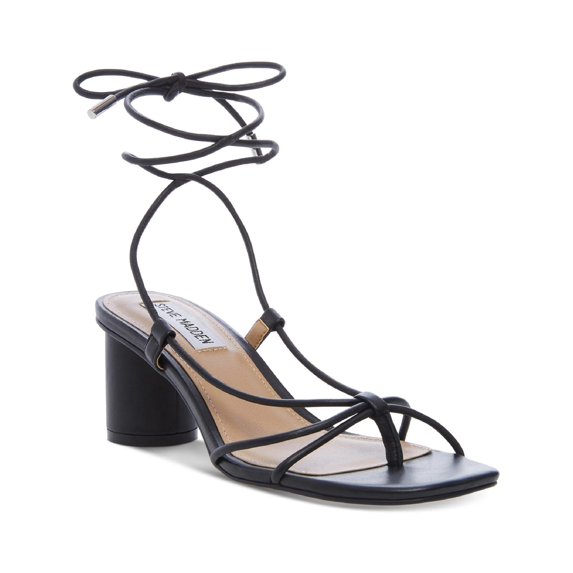 Steve Madden Womens Ivanna Leather Strappy Dress Sandals