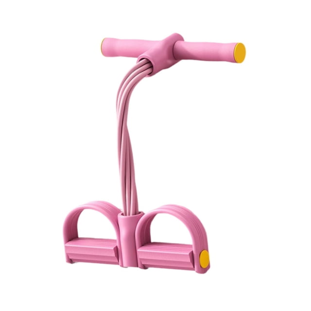 Banda elástica de resistencia para pedales, cuerda de tensión para yoga, para estirar la espalda y los brazos. Rosa