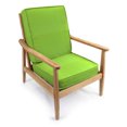 thumbnail image 4 of Jordan Manufacturing 45" x 22" Veranda Citrus Green Solid Rectangular Outdoor Deep Seat Chair Cushion Set with Ties and Welt, 4 of 15