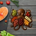 thumbnail image 6 of Octopus Charcuterie Platter, Ocean Themed Cheese Bread Board, Novelty Unique Serving Tray Board for Cheese Meats Fruit, Kraken Design Wood Serving Tray, Unique Gift for Seafood Lovers (Style-A, 8IN), 6 of 8