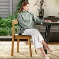 thumbnail image 3 of EYYTHUNG Farmhouse Wood Dining Chairs Set of 2, Mid Century Modern Wooden Dining Chairs, Armless Kitchen Chairs for Living Room Side Chair, Dark Oak, 3 of 6