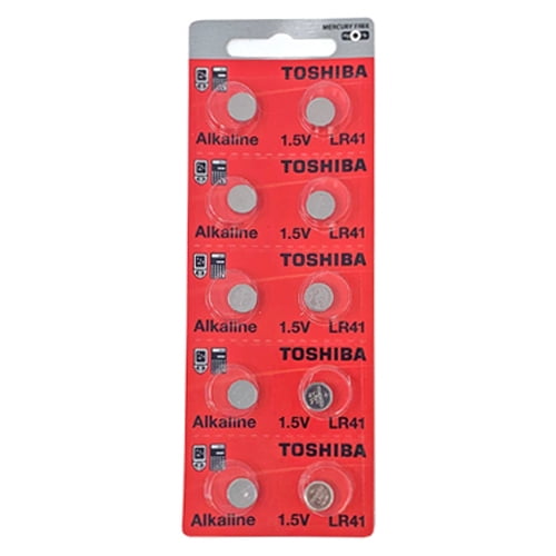 100 x LR41 / AG3 Toshiba Alkaline Button Batteries