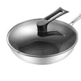 thumbnail image 2 of Wok de acero inoxidable, sartén wok de acero inoxidable Sartén wok de acero inoxidable Wok de acero inoxidable con forma de panal Funcionamiento suave, 2 of 5
