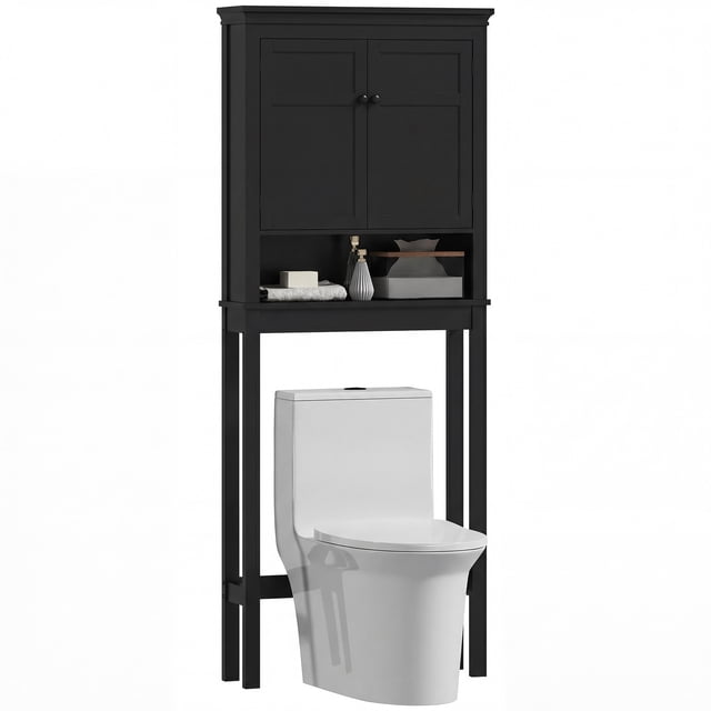 HOMCOM Over the Toilet Storage Cabinet, 3-Tier Washing Machine Cabinet