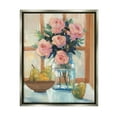 thumbnail image 4 of Stupell Industries Fresh Pink Roses & Fruit Kitchen Window Scene Painting Luster Gray Floating Framed Canvas Print Wall Art, Design by Tim OToole, 4 of 5