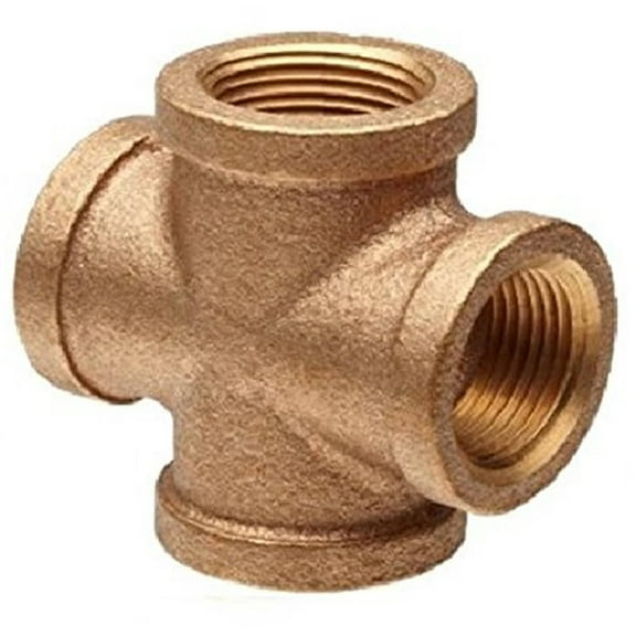 Supply Giant BRCR0100-NL 1" Brass Cross, Lead Free