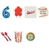 Baseball Party Supplies Party Pack For 32 With Blue #6 Balloon