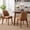 Brown, variant on 19.7" W Faux Leather Dining Chairs Set of 2, Modern Upholstered Kitchen Chairs with Solid Wood Legs, Easy Clean, Beige