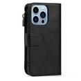 thumbnail image 5 of SaniMore iPhone 14 Pro Max 6.7" 2022 Case with Wrist Strap 2 in 1 Zipper Wallet [Card Slots] Premium PU Leather Skin [Retro Durable] Shockproof Anti-scratch Kickstand Business Cover, Black, 5 of 8