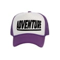 thumbnail image 1 of Men's Adventure Hat Outdoor Trucker Cap, White/Purple, 1 of 2